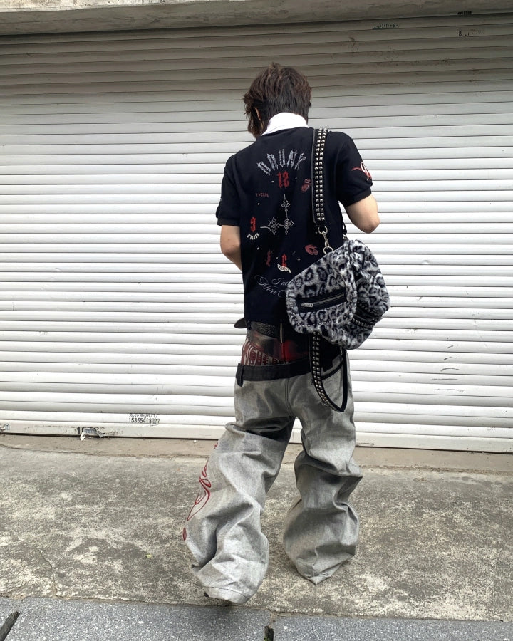 KIIKIO Y2K Asymmetric Jeans