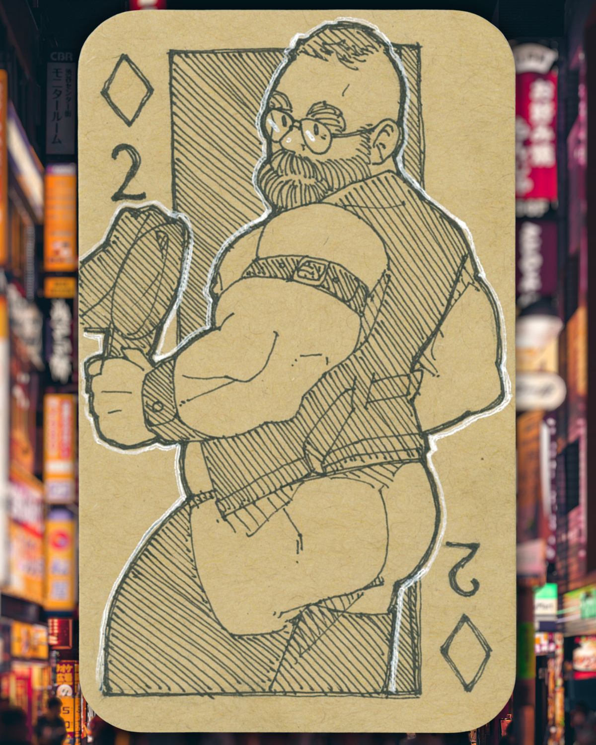 'Leather Daddy' - ( Card print )  DEN X NAXX