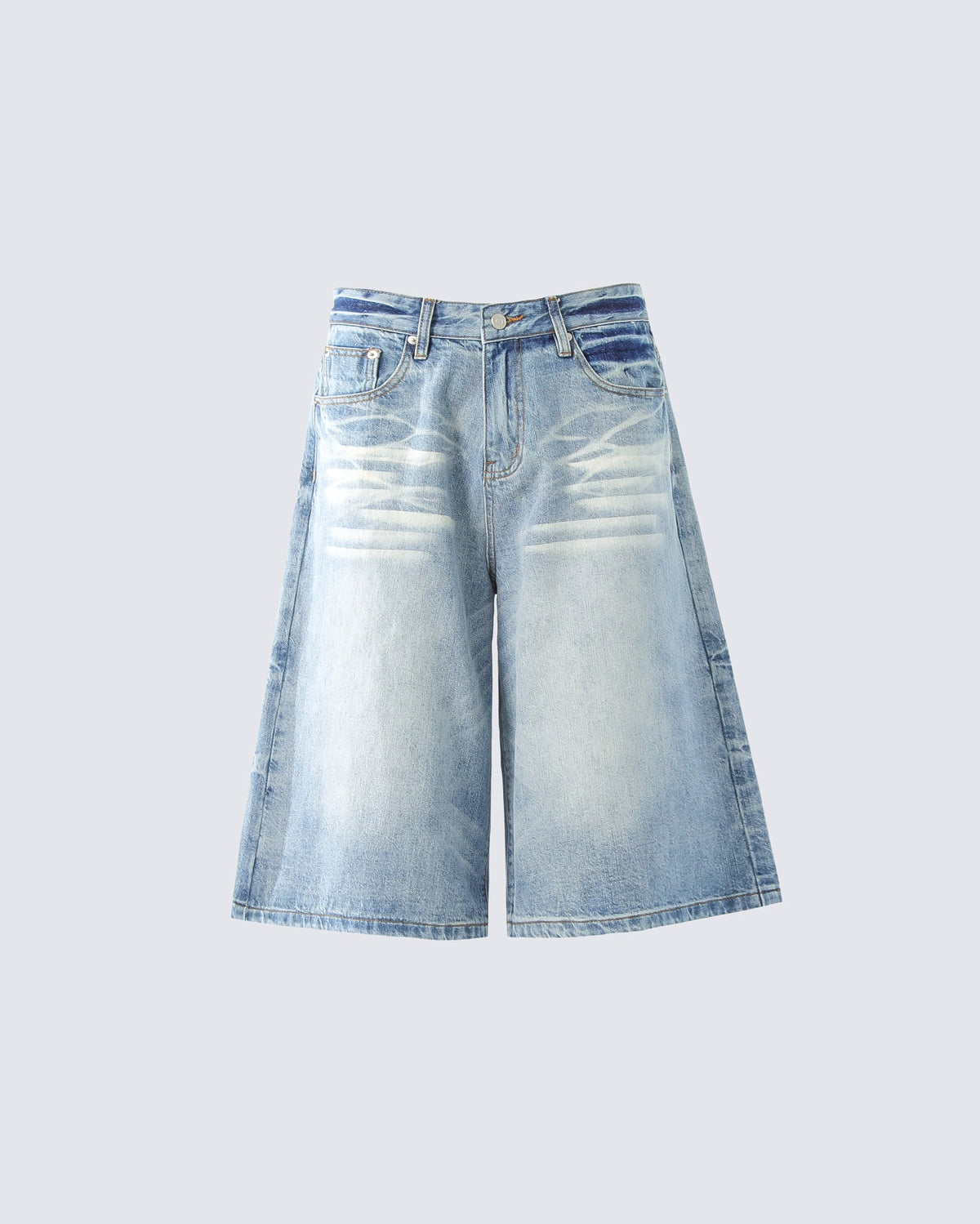 Vintage Washed Split Hem 7/10 Denim Pants