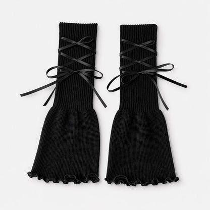 Sweetheart Lace-Up Leg Warmers