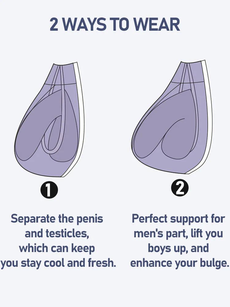 FreeLonger Men's Comfy Separate Big Pouch Briefs