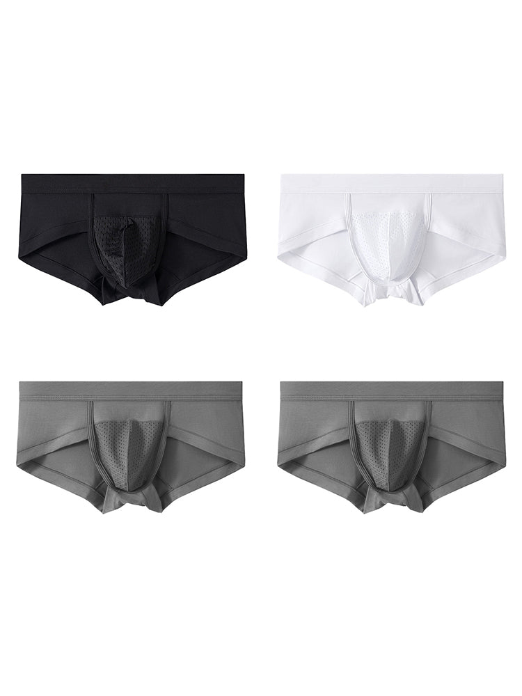 4 Pack Men’s U Convex Mesh Pouch Briefs