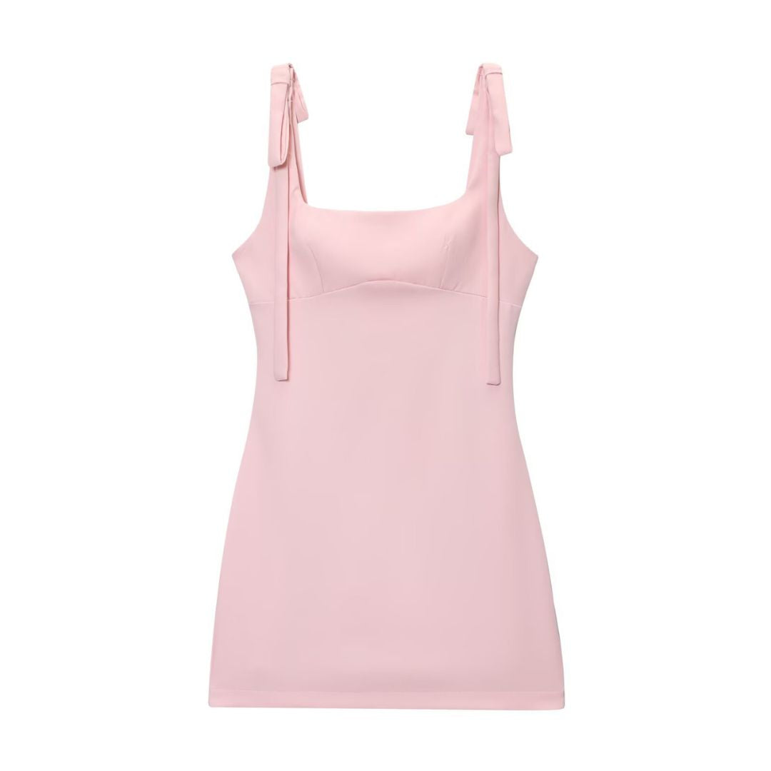 Sweetheart Tie-Strap Mini Dress