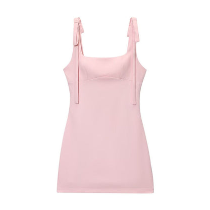 Sweetheart Tie-Strap Mini Dress