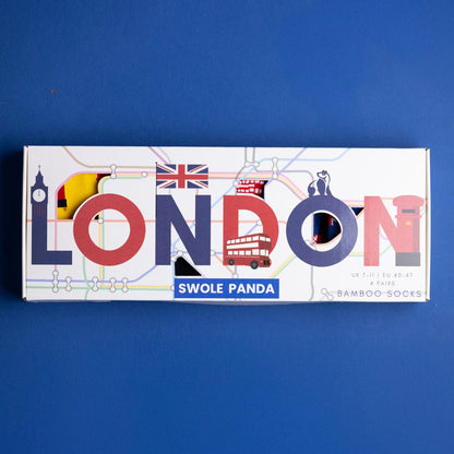 London Sock Box - 4 Pairs of Bamboo Socks (His)