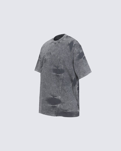 American Vintage Washed Patchwork Short Sleeve T