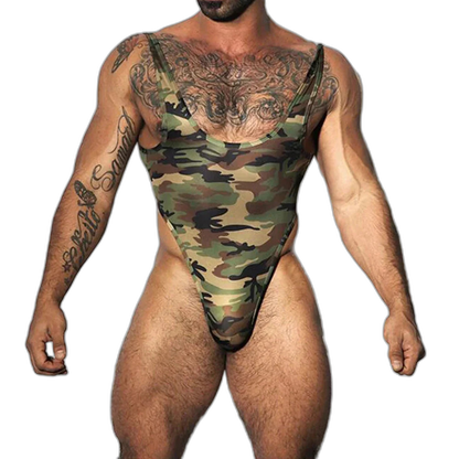 Camo Thong Bodysuit