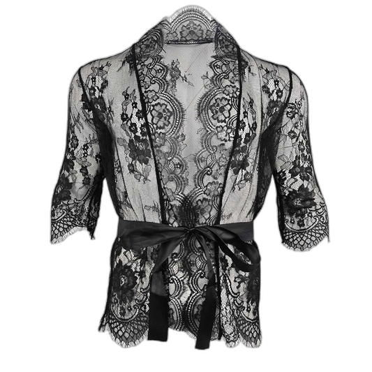 Lace Dreamer Short Floral Male Kimono