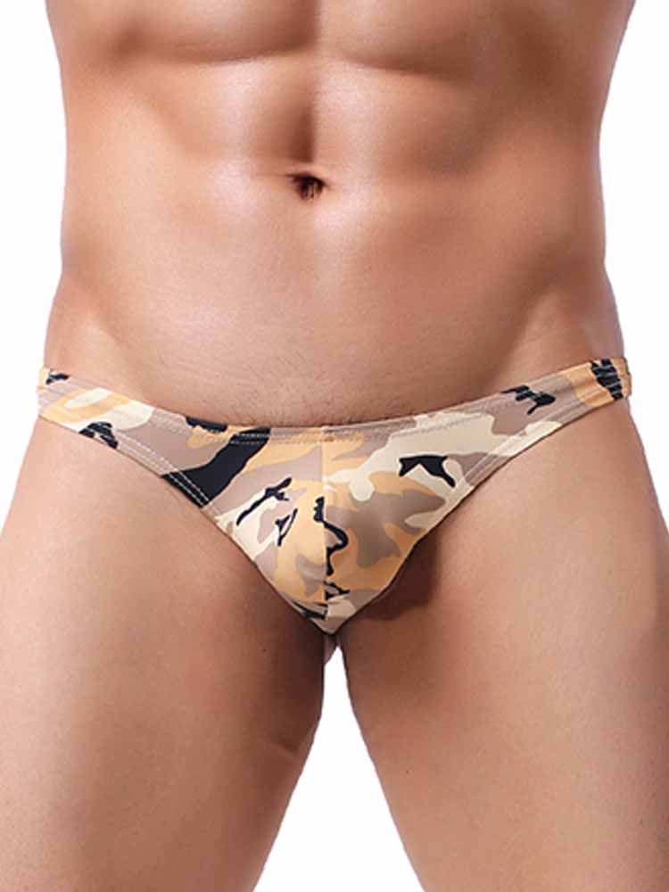 Men's Low Rise Camouflage Thong