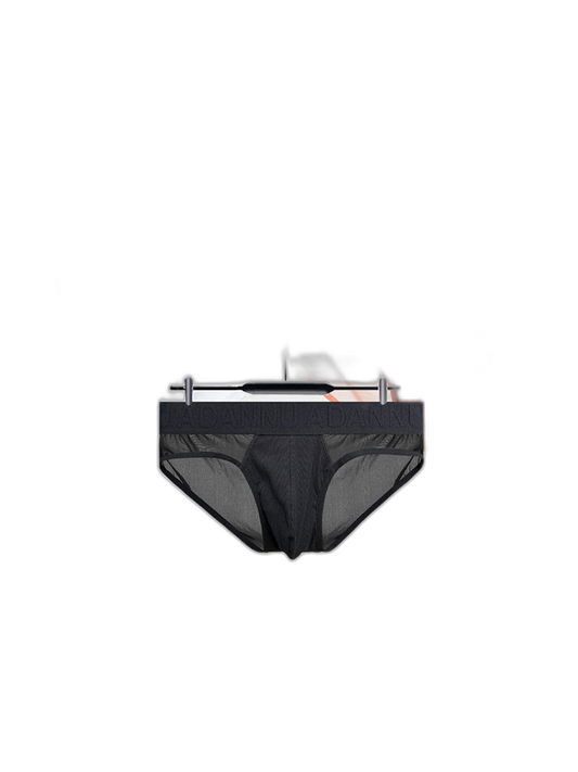 2-pack Men's Sexy Semi-transparent Ribbed Briefs
