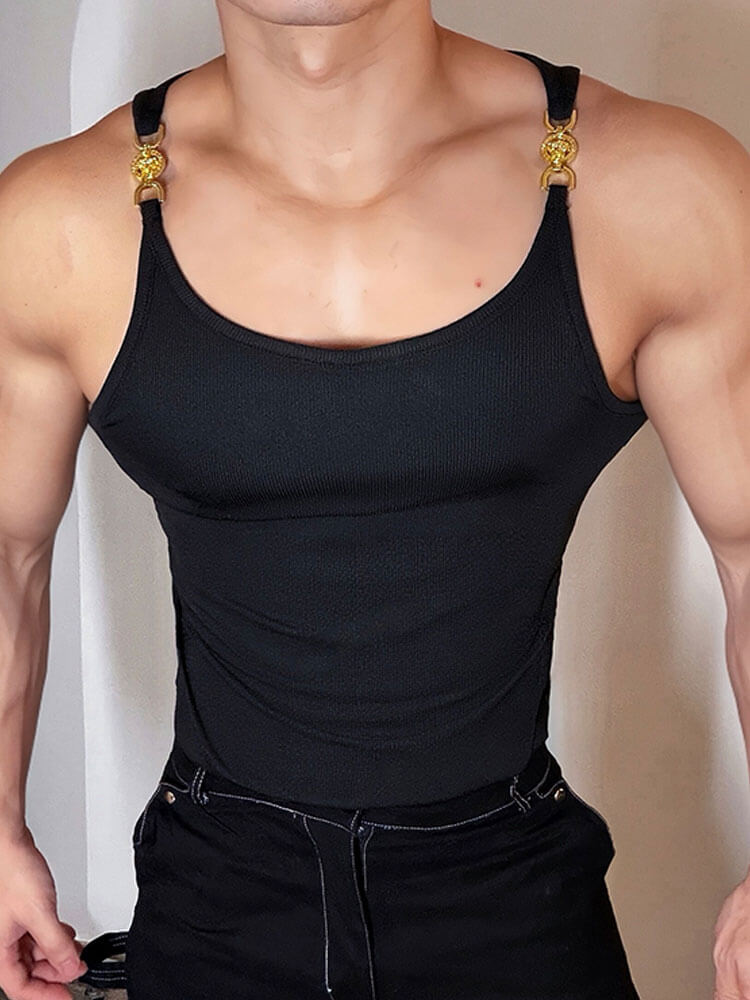 Men's Metal Buckle American-Style Sports Vest