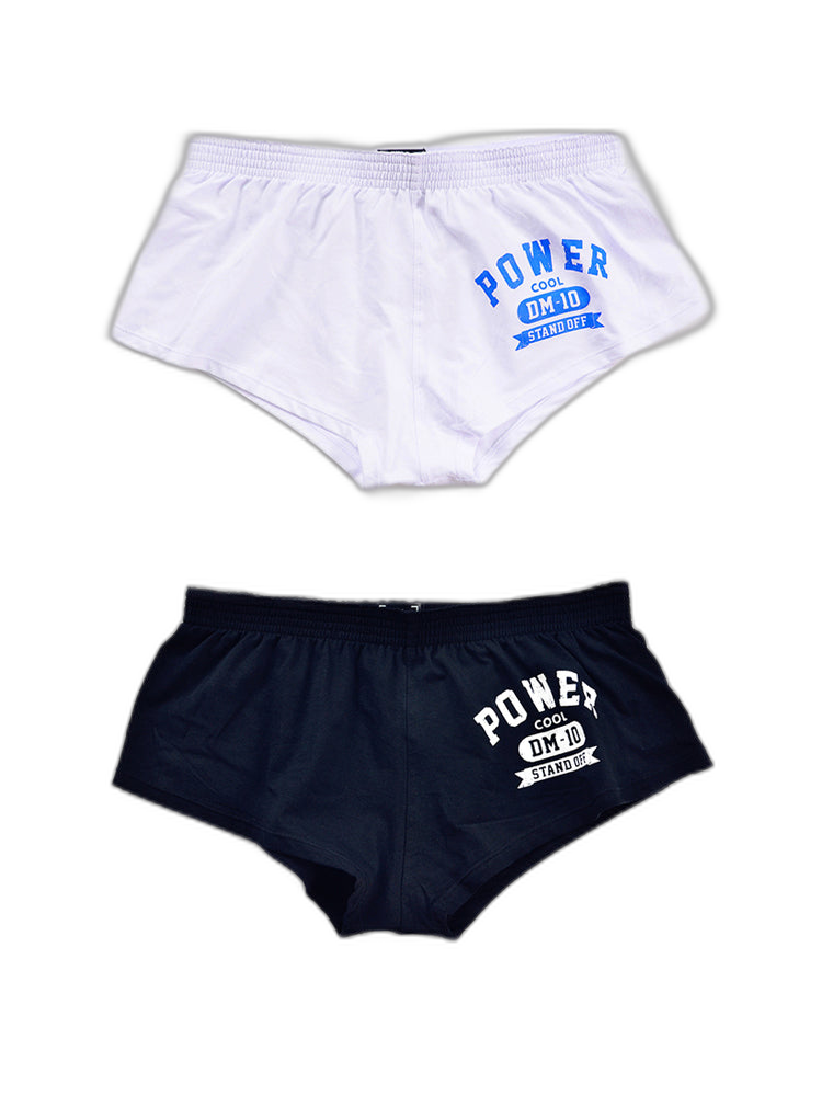 2-pack Men's DM Printed Lettering Low Waist Sexy Cotton Boxer Shorts