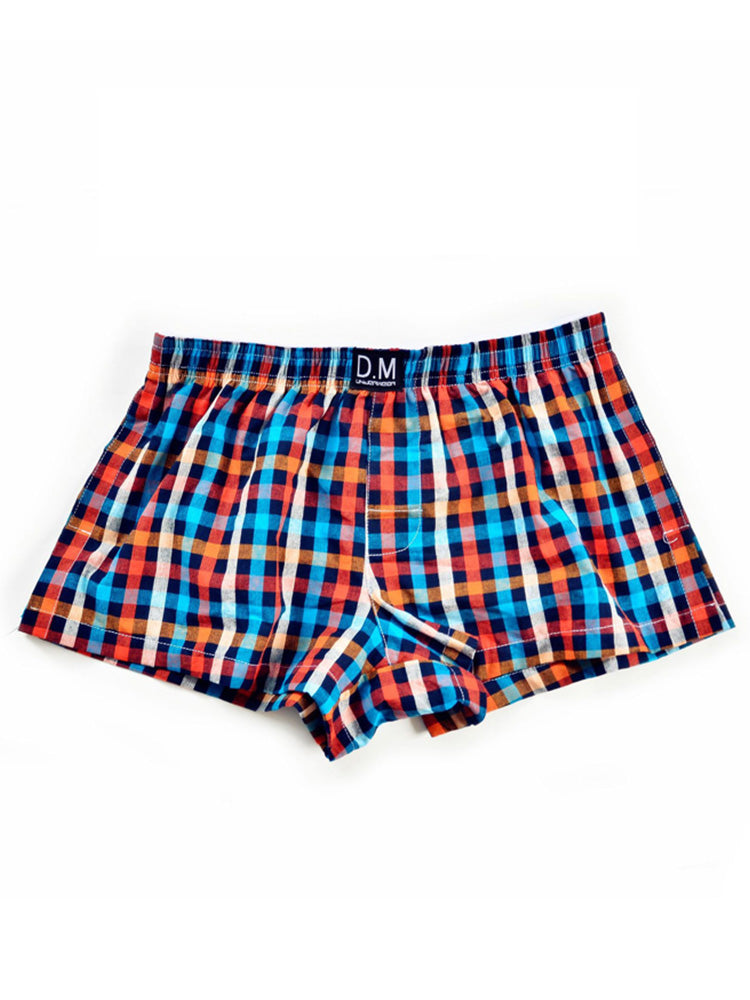 D.M Men's Fashion Low Waist Striped Cotton Home Shorts