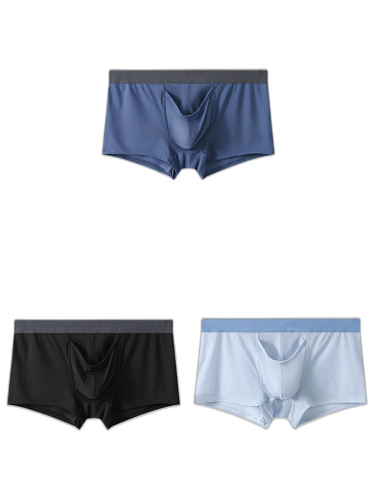 3 Pack Separate Pouch Trunks With Fly Front