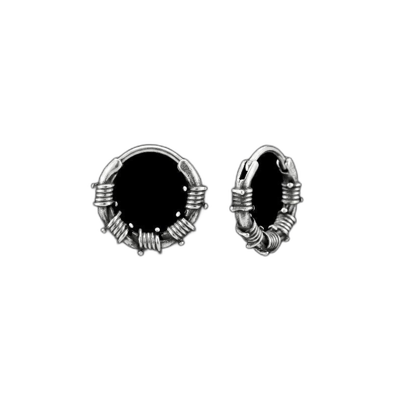 Barb Wire Hoop Earrings