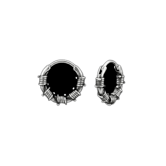 Barb Wire Hoop Earrings