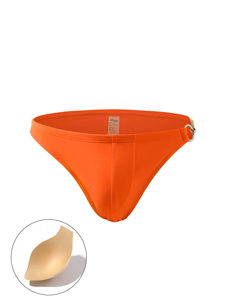 Men's Low Rise Metal Buckle Swim Bikini