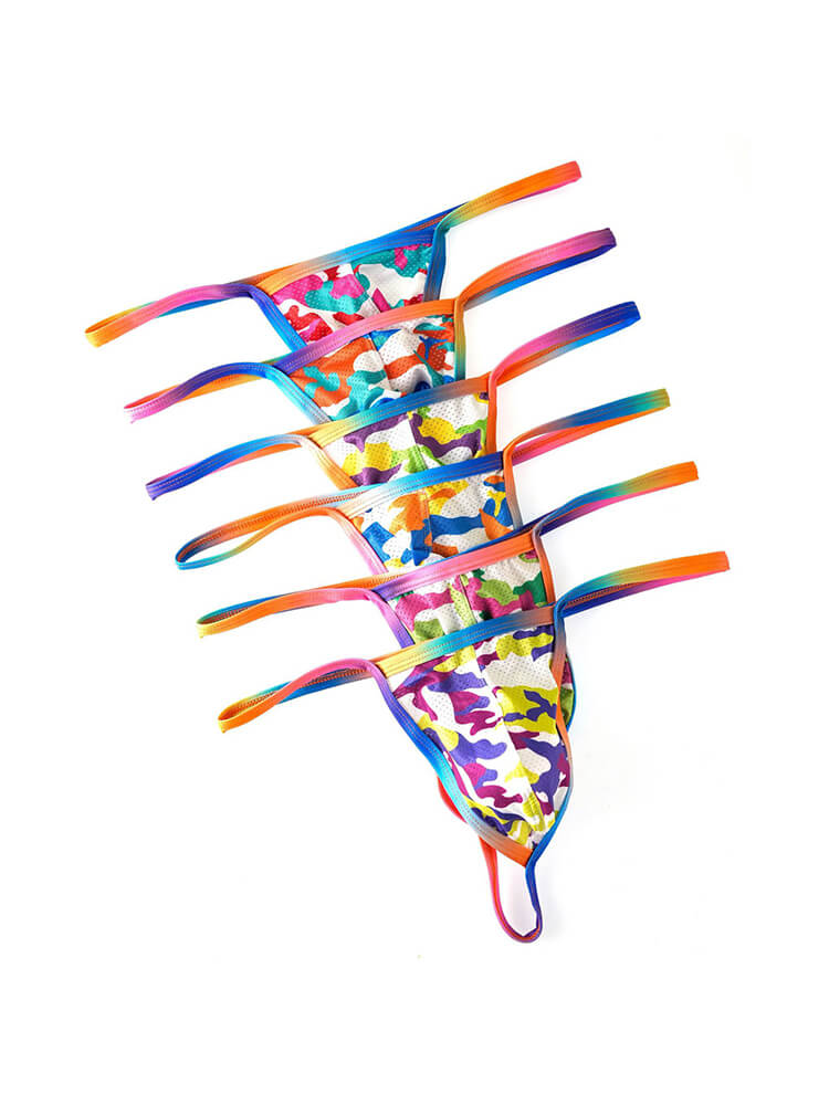 Men's Sexy Low-Rise Camouflage Printed Thong
