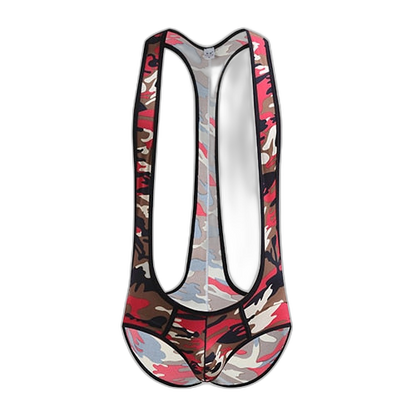 Kinky Camo Wrestling Jockstrap Bodysuit