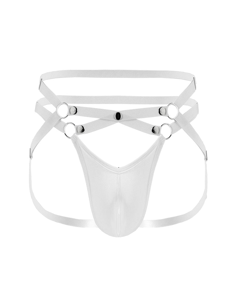 Men's Hollowed-out Cross-strap Binding Sexy Thong