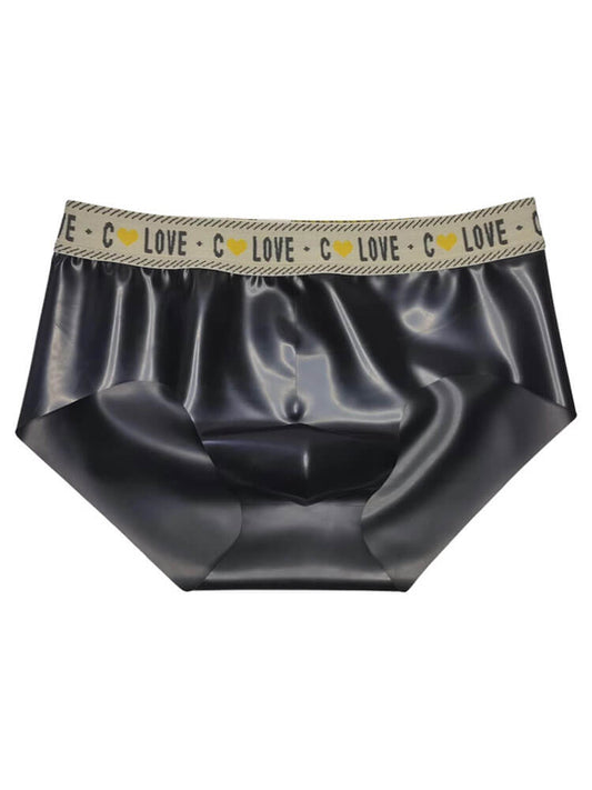 Men's Sexy Seamless Semi-Transparent Latex Briefs