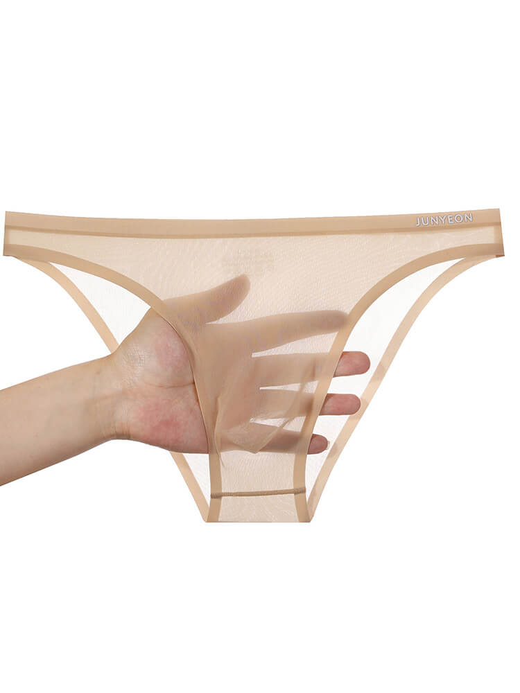 Men's Sexy Sheer Breathable Ice Silk Briefs