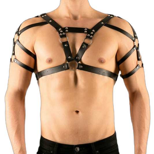 Strapped Dominance Chest Harness