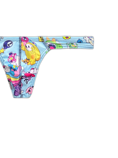 2 Pack Men's Low-Rise Sexy Print Thong