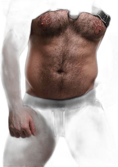 ruff GEAR Double Tone Leather Zip Jockstrap White Black
