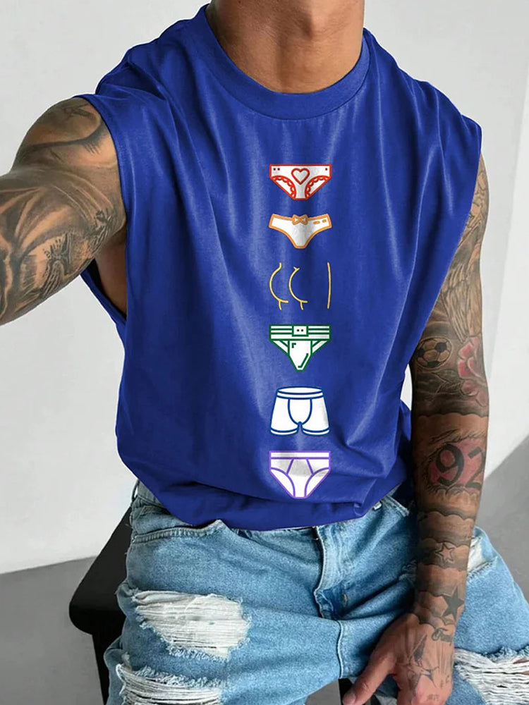 Men's Colorful Rainbow LGBTQ Print Vest Top