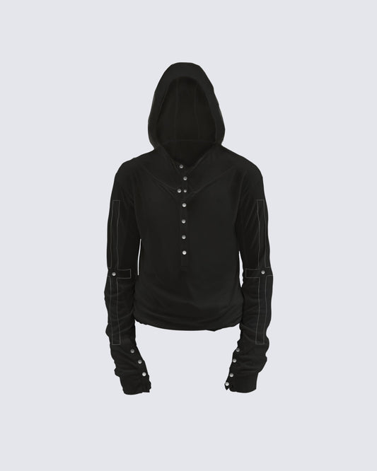 Slim Fit Long Sleeve Pullover with Unique Design