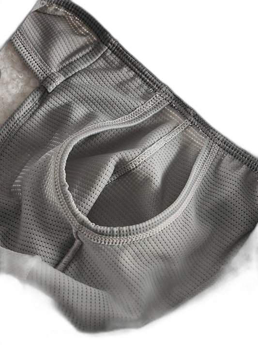 3 Pack Men's Ultra-Soft Breathable Mesh Ice Silk Briefs