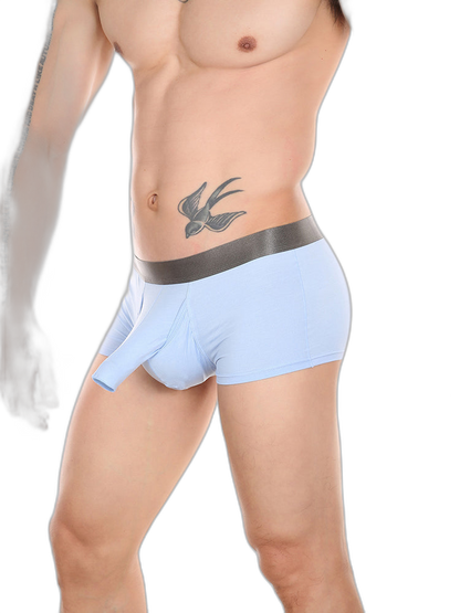 Men’s Dual Ball Pouch Trunks With Fly Front