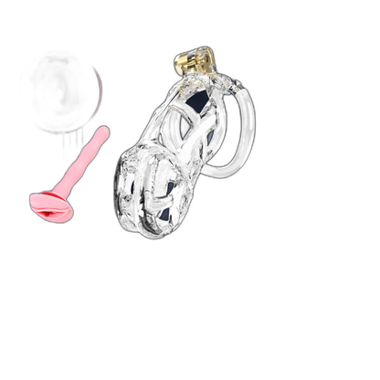 Cosmas - Male Chastity Device - Cock Cage - Chastity Cage With Catheter