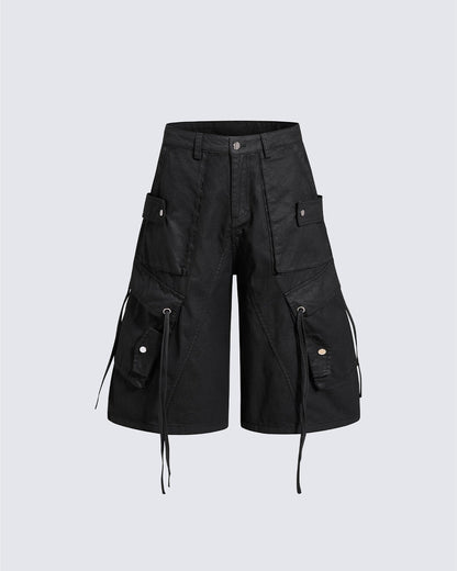 High-Street Drawstring Cargo Shorts