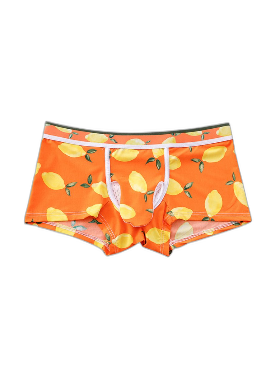 3 Pack Men's Ice Silk Trunks with Separated Pouch Design