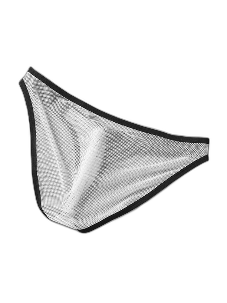2 Pack Men's U-Pouch Sheer Mesh Briefs