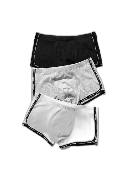 Men’s Letter Trim Applique Cotton Trunks