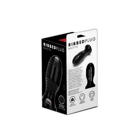 Prowler RED Ribbed Butt Plug Black