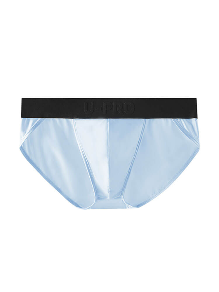 Men's Sexy Silk Ultra-Thin High-Slit Elastic Briefs