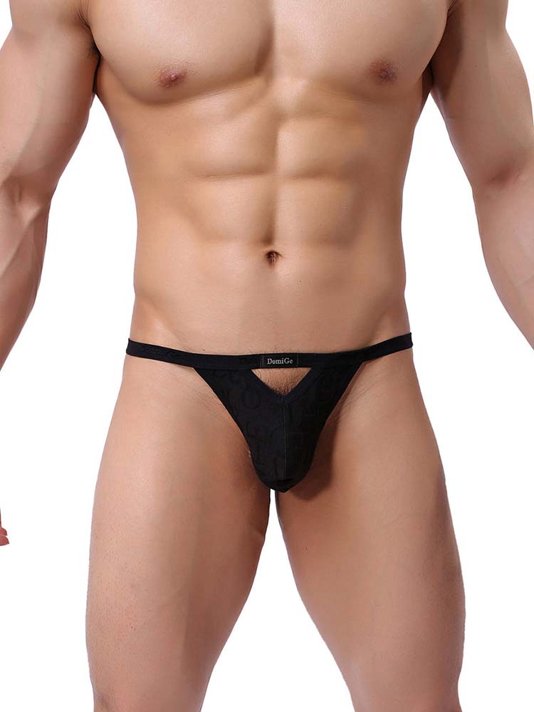 Men's Stretch Hollow Thin Strap Thong