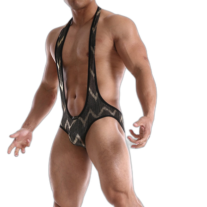 Mesh Gay Backless Bodysuit