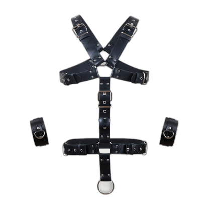 Full Torso Adjustable Leather Harness