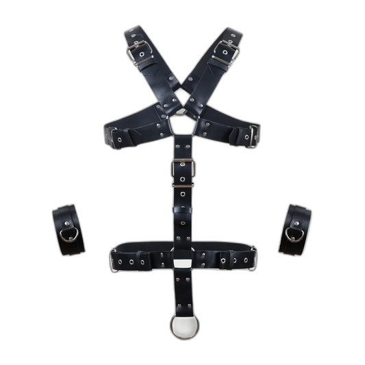 Full Torso Adjustable Leather Harness