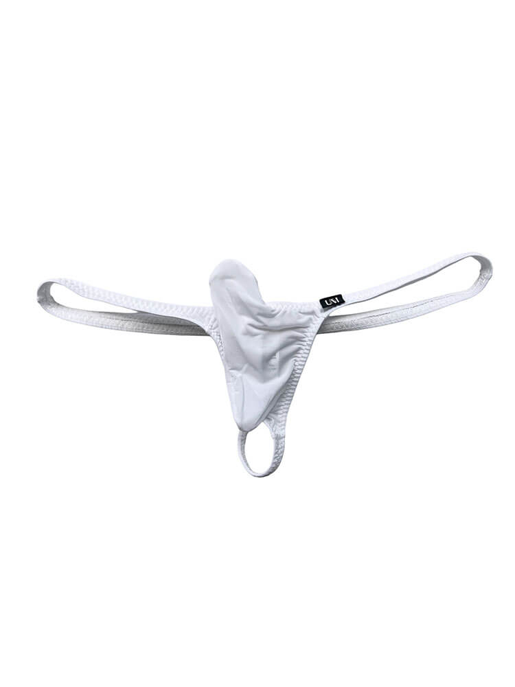 Men's Sexy Upward-Curving Design Ice Silk Thong