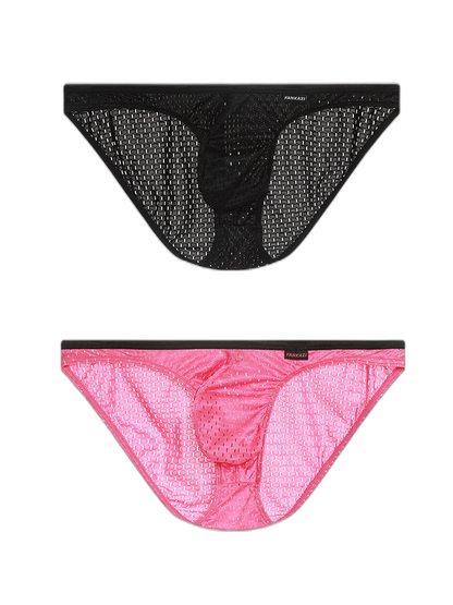 Men's Low-rise Mesh U-shaped Convex Pocket Sports Briefs