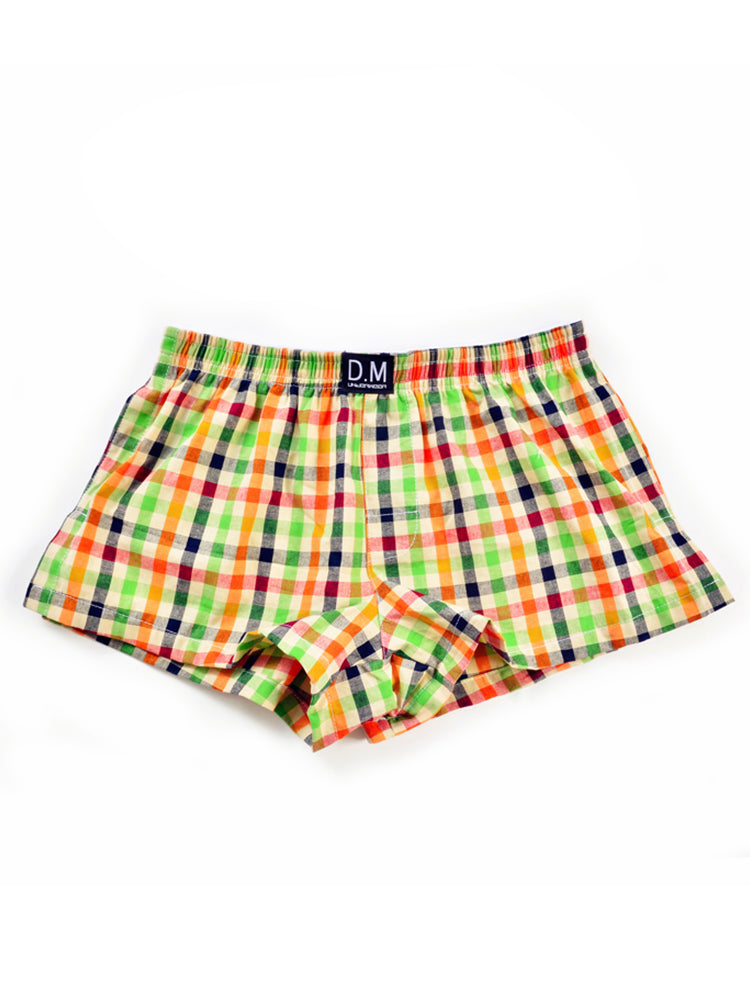 D.M Men's Fashion Low Waist Striped Cotton Home Shorts