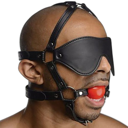 ruff GEAR Rein Head Harness with Silicone Ball Gag