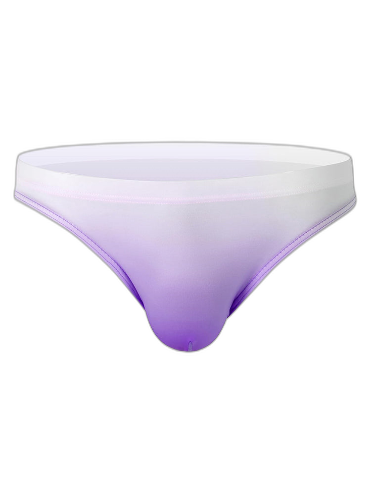 3 Pack Men's Sensual Silk-Like Loose Gradient Color Bikini