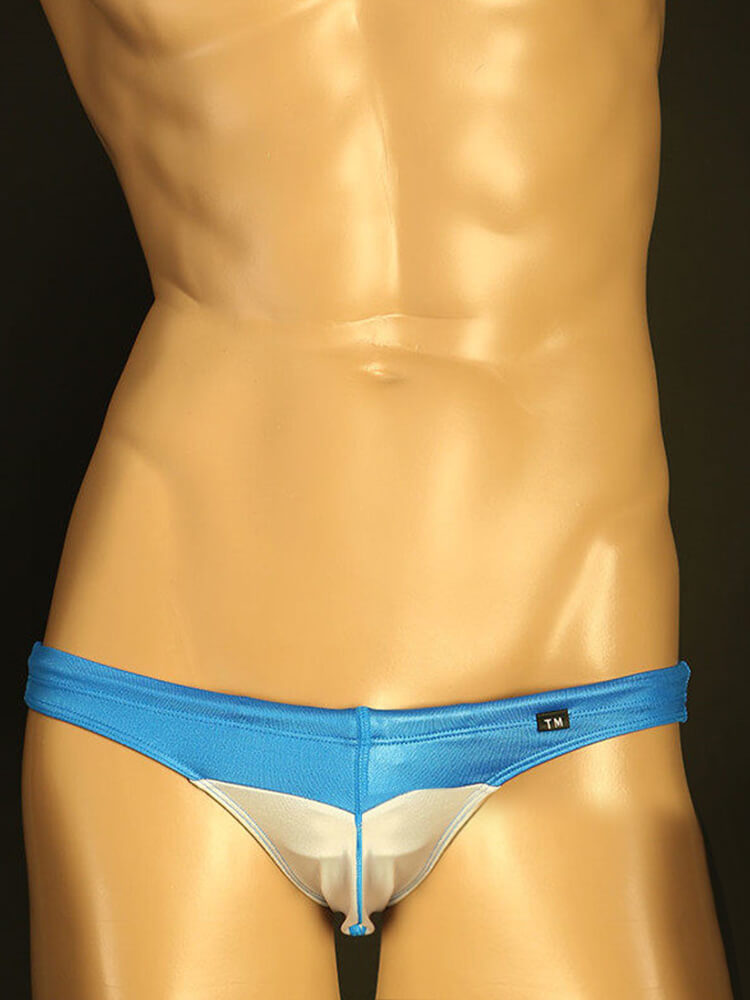 Men's Color-Blocked Drawstring Stylish Swim Briefs